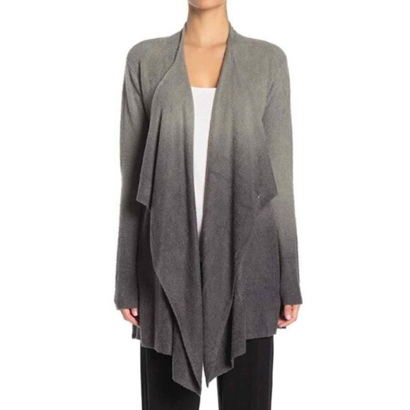 BAREFOOT DREAMS CozyChic Lite Ombre Calypso Wrap Cardigan Loden Carbon L/XL NWT - Picture 4 of 16